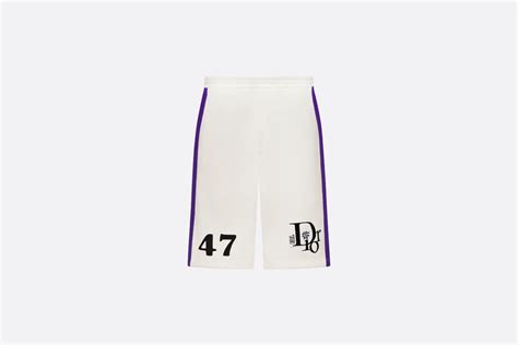 DIOR BY ERL Basketball Shorts White Satin